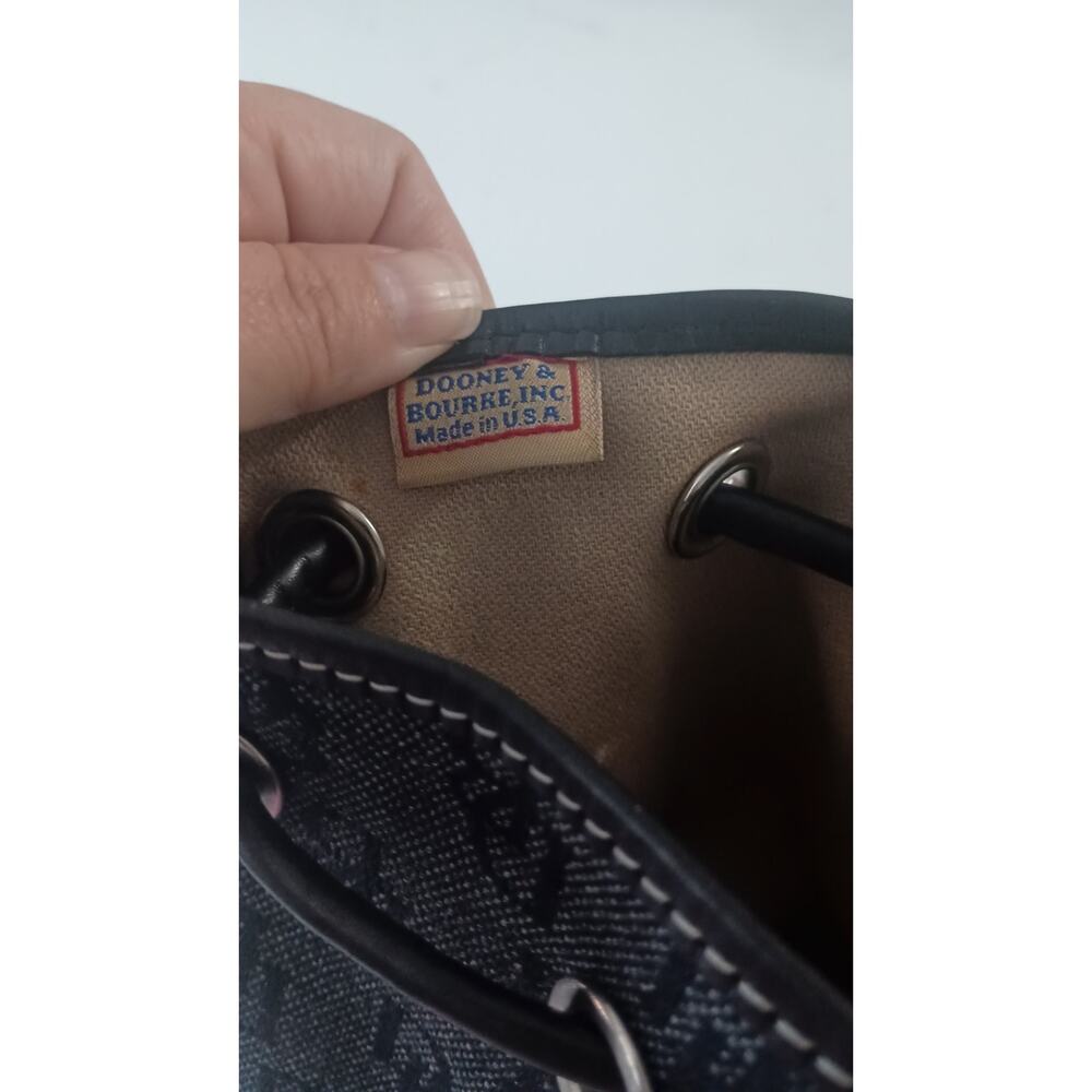 Dooney & Bourke Vintage Signature Collection Bucket bag black gray heritage chic - Picture 11 of 11